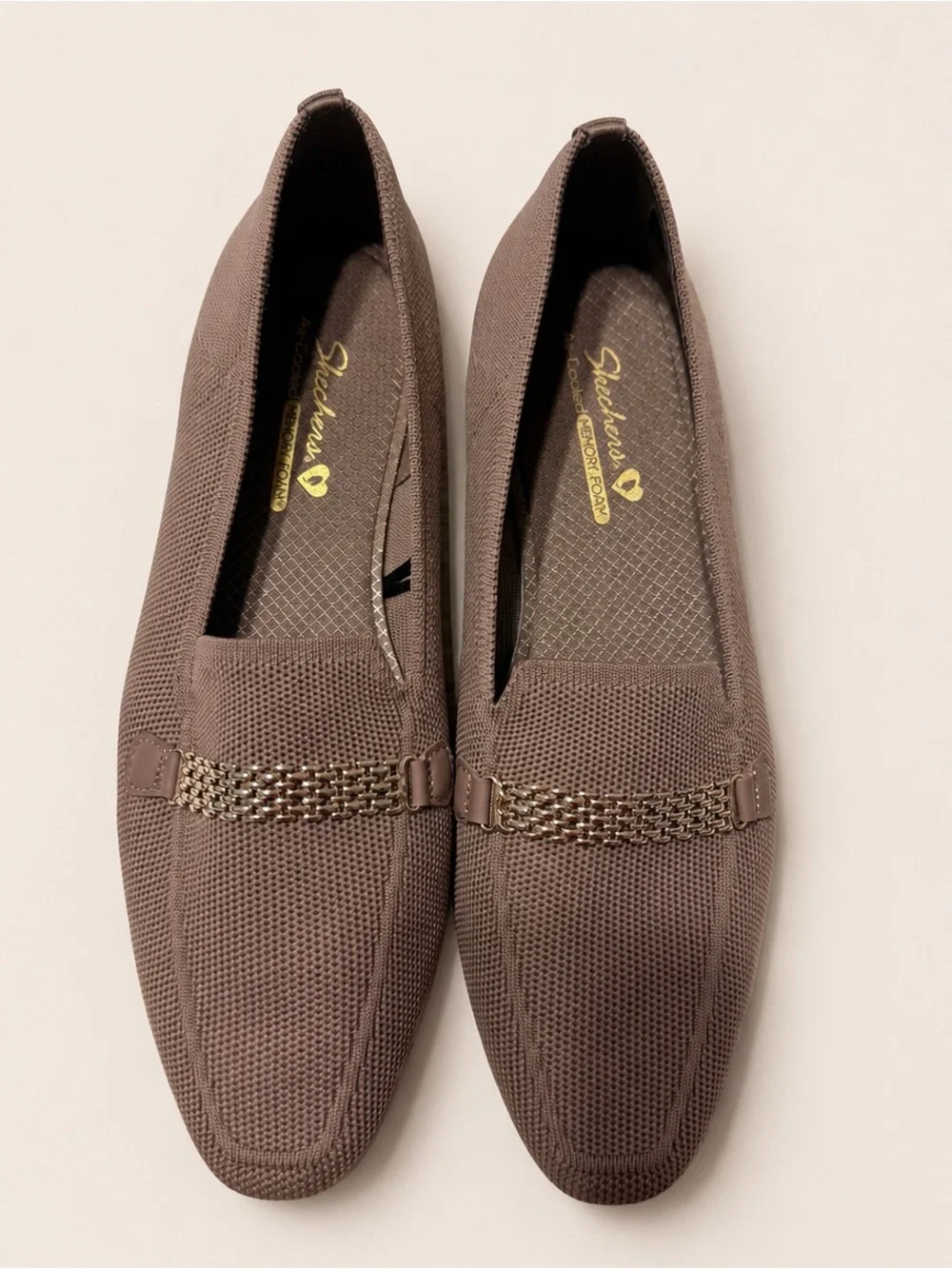 Skechers Air-Cooled Memory Foam Knit Loafers – Women’s Size 9